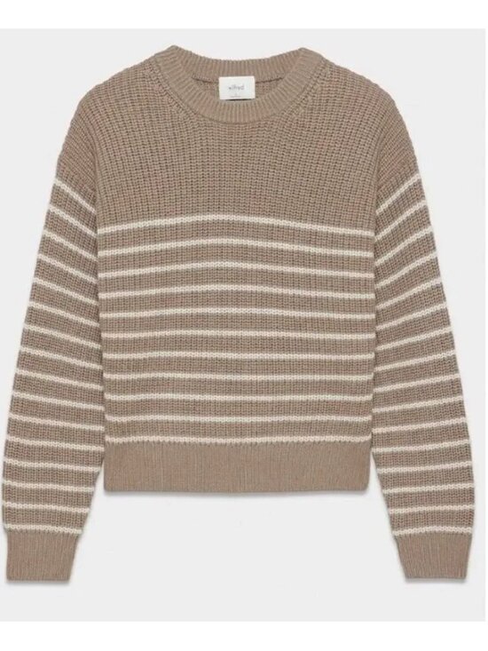 Aritzia Sweaters - Aritzia Wilfred Maria Merino Wool Pullover Crewneck Striped Sweater Size M